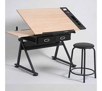 Adjustable Height Drafting Table with Tilt Top - Maple Craft Desk for Kids & Adults, Perfect for Ding, Painting, and Creative Projects - Versatile Art Stat