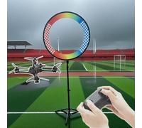Adjustable Height Drone Obstacle Hoop Weatherproof, RC FPV Racing Training Loop Gate with Triangular Base, Avoidance Quadcopter Crossing Rings(H,50cm(19 3/4"))