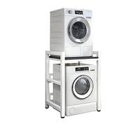Adjustable Height Dryer Stand Stacking Kit for Front Loader Washing Machines & Tumble Dryers Over Washer Storage Rack with 400KG Load Capacity Efficient Laundry nization