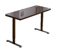 Adjustable Height Electric Desk, Smart Tempered Glass Computer Desk for Home Office, Study Workstation, Modern White Design, Ergonomic Standing Desk