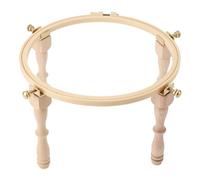 Adjustable Height Embroidery Hoop Stand Wood and Metal Holder Compact Lightweight DIY Sewing Craft Enthusiasts Protect Your Health