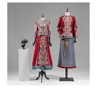Adjustable Height Female Dress Form Mannequin for Wedding Dresses Formal Wear, Mannequin Body Half Female Stand, Half-Length Torso Model with Wooden Base, for Clothing Retail Sewing Shop(Brown-M,B2)