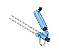 Adjustable Height Fishing Rod Stand Aluminum Construction for Stability All Surfaces Easy Carry Transport Adjustable Fishing Rod Holder with Ground Stake for Secure Placement on Various Terrains