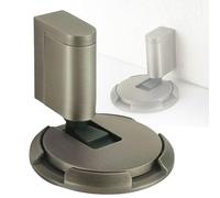 Adjustable Height Floor Door Stop No-Drill Mechanical Silent Stopper with Adhesive/Screw Mount for Child-Safe Door Holding G