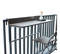 Adjustable Height Folding Bar Table - Space-Saving Hanging Desk for Railings, Perfect for Patios, Decks & Small Spaces