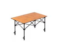 Adjustable Height Folding Camping Table Lightweight Aluminum Roll-Up Picnic Desk Collapsible Outdoor Garden Table for BBQ Caravan Beach Load Capacity 100KG 95 * 55 * 50-80cm