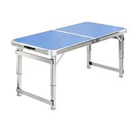 Adjustable Height Folding Table, Portable Utility Table with HDPE Top & Steel Legs, Ideal for Picnic, Party, Craft, Indoor Outdoor Use