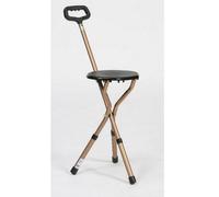Adjustable Height Folding Walking Stick Cane Seat for resting when out