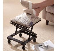 Adjustable Height Foot Rest Stool Mahogany