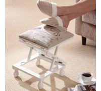 Adjustable Height Foot Rest Stool White