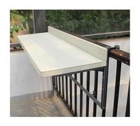 Adjustable Height Hanging Balcony Table Outdoor Folding Garden Table for Bouquets Fits Railing Space Saving Design 80 x 39 cm Perfect for Small Balconies