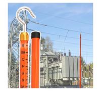 Adjustable Height High Voltage Measuring Stick, Telescopic Height Measuring Stick 6 8 10 12 15 18m, Measurement Pole for Measure The Height of Cables, Street Lamps(Orange,15m (49 1/4 ft))