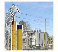 Adjustable Height High Voltage Measuring Stick, Telescopic Height Measuring Stick 6 8 10 12 15 18m, Measurement Pole for Measure The Height of Cables, Street Lamps(Yellow,15m (49 1/4 ft))