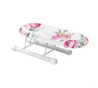 Adjustable Height Ironing Board Extra Wide for surface for Steam Iron Rest - Collapsible Space Saver Solution for Apartments - Sturdy White Finish(4)