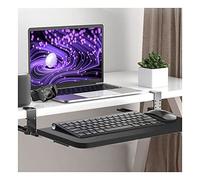 Adjustable Height Keyboard Tray, Heavy-Du Under-Desk Sliding Keyboard Der with Clamp Mounting System, Perfect for Home or Office Use