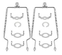 Adjustable Height Lamp Shade Holder 8-12 Inches Adjustable Range 8 9 10 11 12 Inch 0.5 Inches a Span, Fit Both Standard Lamp Rod E14 E26 E27 Light Base UNO Fitter Adapter Converter Finial Set