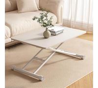 Adjustable Height Lift Top Coffee Table with Metal Legs, Multifunctional for Living Room, Office, and Dining