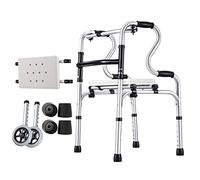 Adjustable Height Lightweight Aluminium, Folding Walking e for Seniors - Disability Aids Walker for Elderly and Handicapped Users (D)