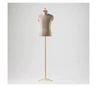 Adjustable Height Mannequin Torso with Metal Tripod Stand, Freestanding Male Display Dummy for Retail Store, 3.9-6.2ft Tall