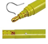 Adjustable Height Measuring Stick - Telescopic Epoxy Ruler with Carry Pouch Perfect for Forestry Electrical and Utility Measurements (3-Pack Yellow 10m/35.8ft)