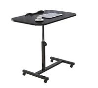 Adjustable Height Mobile Desk, Rolling Laptop Stand with Lockable Wheels, C Table for Sofa, Bedside Tiltable Table, 23.6in