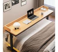 Adjustable height overbed table for laptop with wheels, over the bed working table with Baffles, Home Mobile bed desk, hospital rolling bed table, bedroom overbed table
