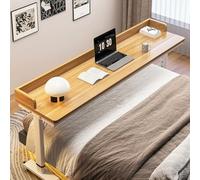 Adjustable height overbed table for laptop with wheels, over the bed working table with Baffles, Home Mobile bed desk, hospital rolling bed table, bedroom overbed table