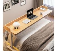 Adjustable height overbed table for laptop with wheels, over the bed working table with Baffles, Home Mobile bed desk, hospital rolling bed table, bedroom overbed table