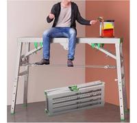Adjustable Height Portable Folding Scaffolding Workbench with 5 Gears Multipurpose Work Pl
