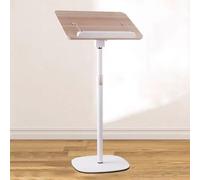 Adjustable Height Portable Lectern Stand with Lined Reading Surface - Easy Assembly for Church, School, and Public Speaking