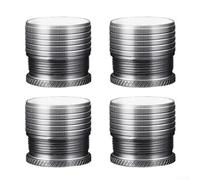 Adjustable Height Risers 4 Pack of Bed Table Legs for Secure For Furniture Placement (Gray)