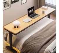 Adjustable Height Rolling Bed Desk with Wheels Overbed Laptop Table for Home & Hospital Portable Over the Bed Workstation Bedroom Bedside Table.