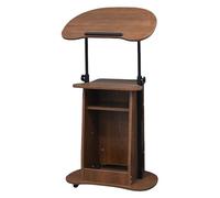 Adjustable Height Rolling Desk Portable Mobile Podium with Wheels Versatile Teacher Laptop Stand for Classroom Office Lectures & Training Sessions