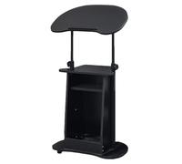 Adjustable Height Rolling Desk with WheelsPortable Teacher Podium Stand for Classroom Office Lecture & TrainingVersatile Laptop Desk for Professionals and Students