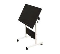 Adjustable Height Rolling Overbed Table With Tilt Top Mobile Standing Desk On Wheels Metal Steel Laptop Desk For Bed Sofa 70 90Cm Height Adjustment Side Table For Home Of,Wood-80x50cm