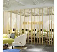Adjustable Height Room Divider - Metal Slats for Office Space Separation Stylish Partition for Home and Work Environments
