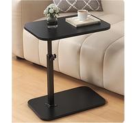 Adjustable Height Rotating Side Table, 360-Degree Swivel TV Tray with Easy Assembly for Living Room, Bedroom, and Snack Use