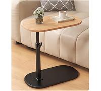 Adjustable Height Rotating Side Table, 360-Degree Swivel TV Tray with Easy Assembly for Living Room, Bedroom, and Snack Use