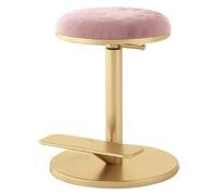 Adjustable Height Round Velvet Dressing Table Swivel Stool - Comfort Cushion Design for Elegant Vanity Seating