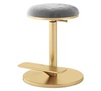 Adjustable Height Round Velvet Dressing Table Swivel Stool with Comfort Cushion Design for Elegant Home Decor