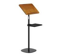 Adjustable Height Rustic Wooden Lectern Podium Stand with Pedestal - Multifunctional Book Holder for Reading Sheet Music Cookbook Display, Portable Standing Desk for Home Office Church Classroom
