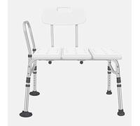 Adjustable Height Shower Bench with Backrest - Non-Slip Seat for Elderly and Disabled Safety, Rust-Resistant Tub Transfer Bench for Bathroom Use