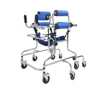 Adjustable Height Small Walker for Kids, Standing Aid for Cerebral Palsy, with Seat & Anti-Rollover Features, Comfort Foam Armrests
