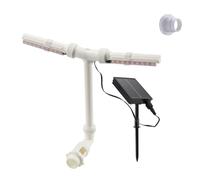 Adjustable Height Solar Fountain with Remote Control & 11 Colors LED Solar Fountain for Backyard Pool