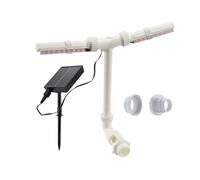 Adjustable Height Solar Fountain with Remote Control & 11 Colors LED Solar Fountain for Backyard Pool