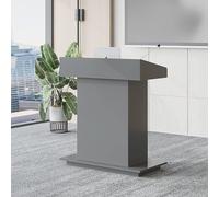 Adjustable Height Solid Wood Podium LecternSpacious Teaching Desk & Reception CounterIdeal for Professional Presentations & Multiple Scenarios