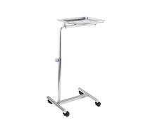 Adjustable Height Stainless Steel Trolley for Medical, Tattoo, Spa Salon Use - Versatile Portable Equipment for Professional Settings
