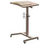Adjustable Height Standing Desk, Portable Mobile Laptop Table, Reversible Panel Side Table for Home Office or Company Use, Compact and Versatile Design