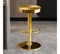 Adjustable Height Swivel Bar Stool with Footrest, Modern Stainless Steel Design for Pub, Bistro, Kitchen, Dining Room - Stylish & Comfortable Seating Solution
