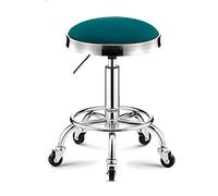 Adjustable Height Swivel Rolling Stool with Wheels, Round Drafting Chair for Office Salon SPA Medical Studio